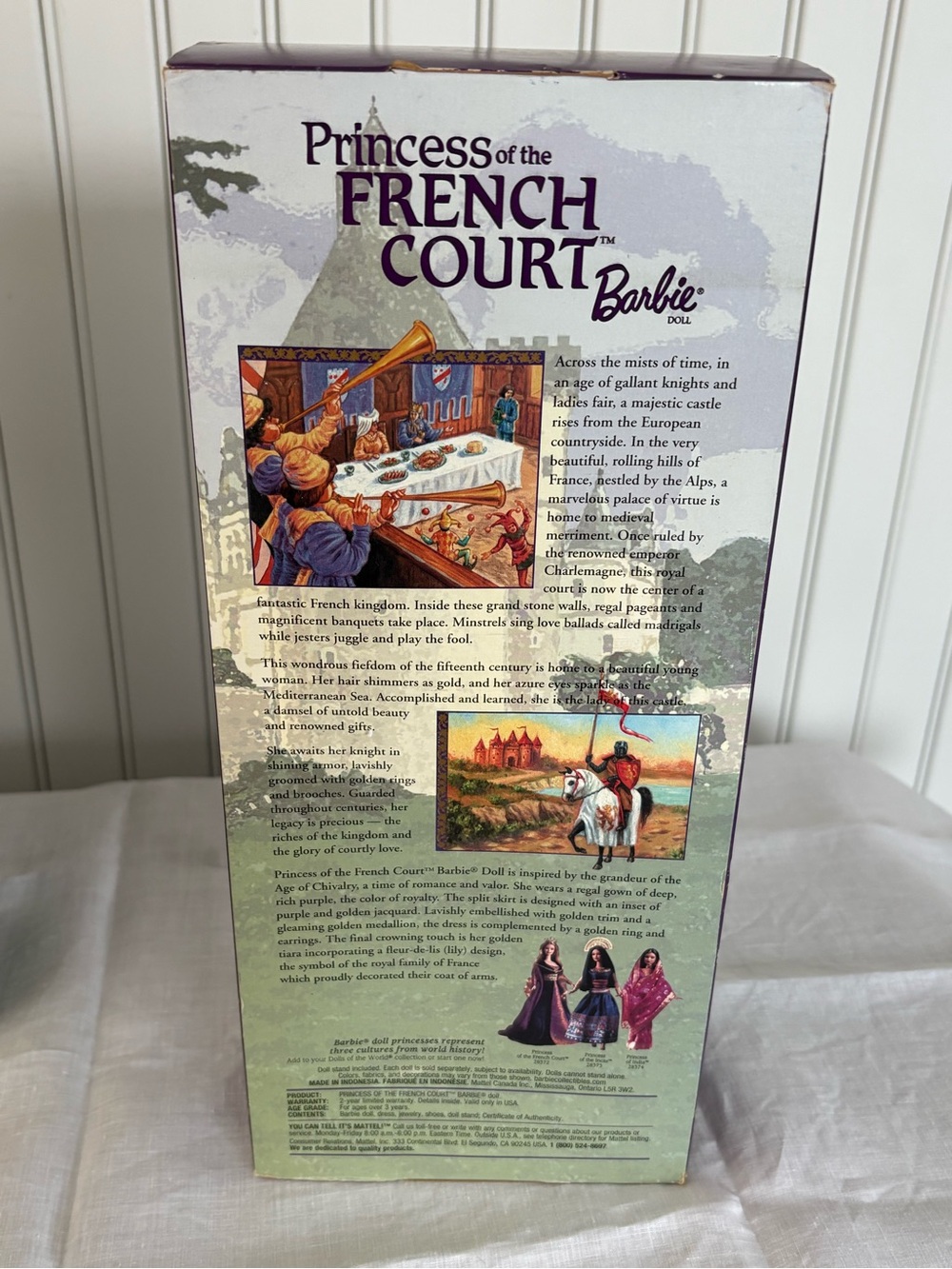 Barbie Princess of the French Court Collector Doll - Purple and Gold Gown - Picture 2 of 4
